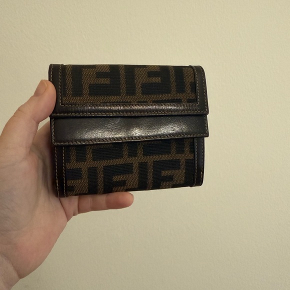 Fendi Black and Brown Monogram Wallet - Picture 1 of 9